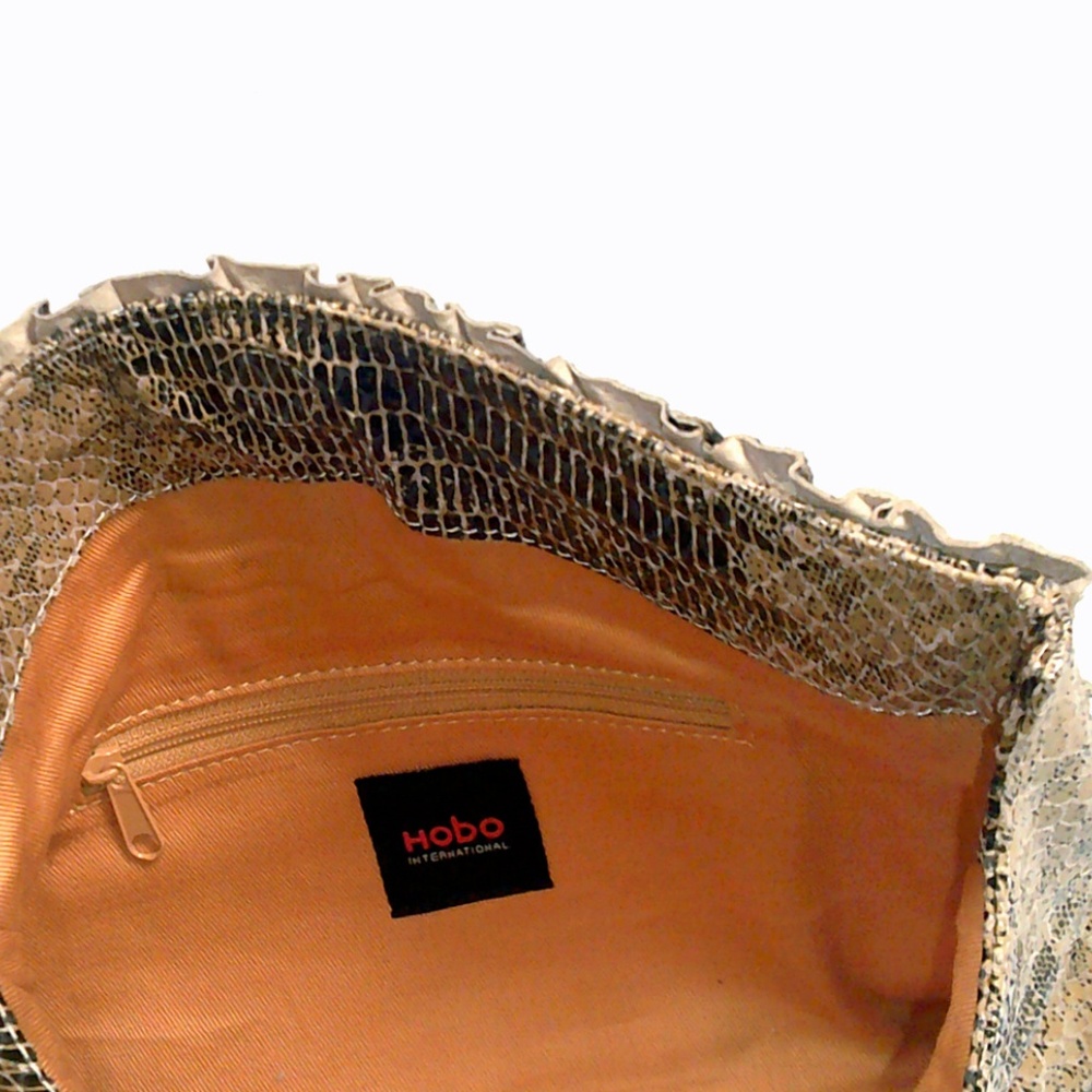 HOBO International Snake Foldover Clutch Bag Purse - Picture 6 of 6